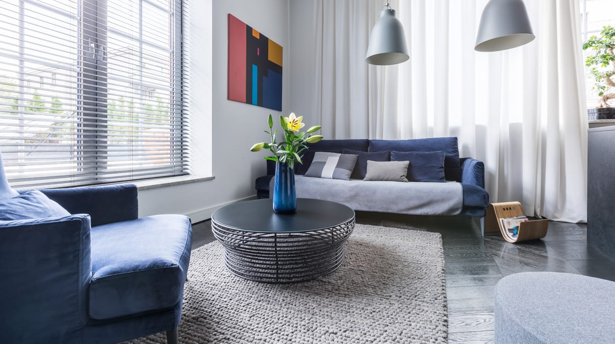 living room with upholstered furniture